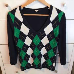 Jcrew Argile Navy V-Nevk Sweater - Size M